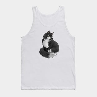 Cat - Siberian Cat - Cream Bi Color Tank Top